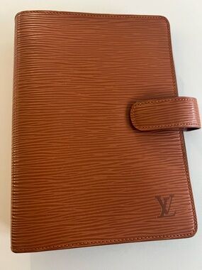 Louis Vuitton Cognac Epi Leather Agenda MM Size